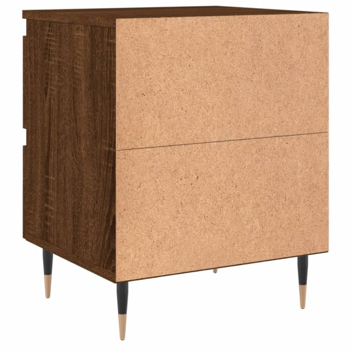 Tables de chevet 2 pcs chêne marron 40x35x50 cm bois ingénierie – Image 6