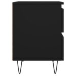 Table de chevet Noir 40x35x50 cm Bois d’ingénierie – Image 5