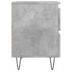Tables de chevet 2 pcs gris béton 40x35x50 cm bois d’ingénierie – Image 5