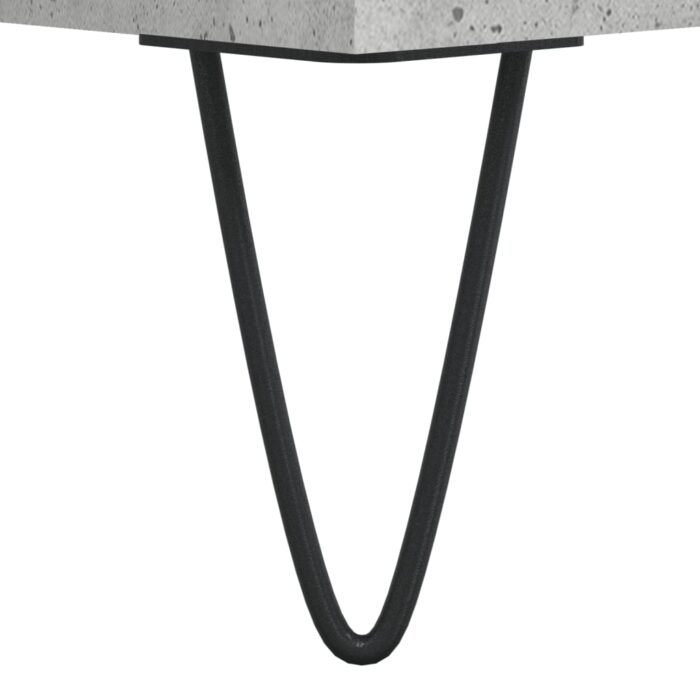 Tables de chevet 2 pcs gris béton 40x35x50 cm bois d’ingénierie – Image 7