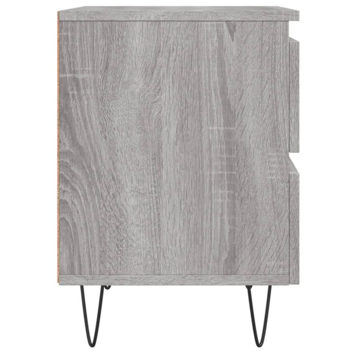 Tables de chevet 2 pcs sonoma gris 40x35x50 cm bois ingénierie – Image 5