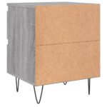Tables de chevet 2 pcs sonoma gris 40x35x50 cm bois ingénierie – Image 6