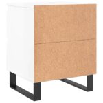 Tables de chevet 2 pcs blanc brillant 40x35x50 cm – Image 6