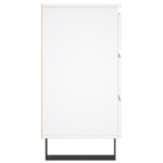 Tables de chevet 2 pcs blanc 40x35x69 cm bois d’ingénierie – Image 5