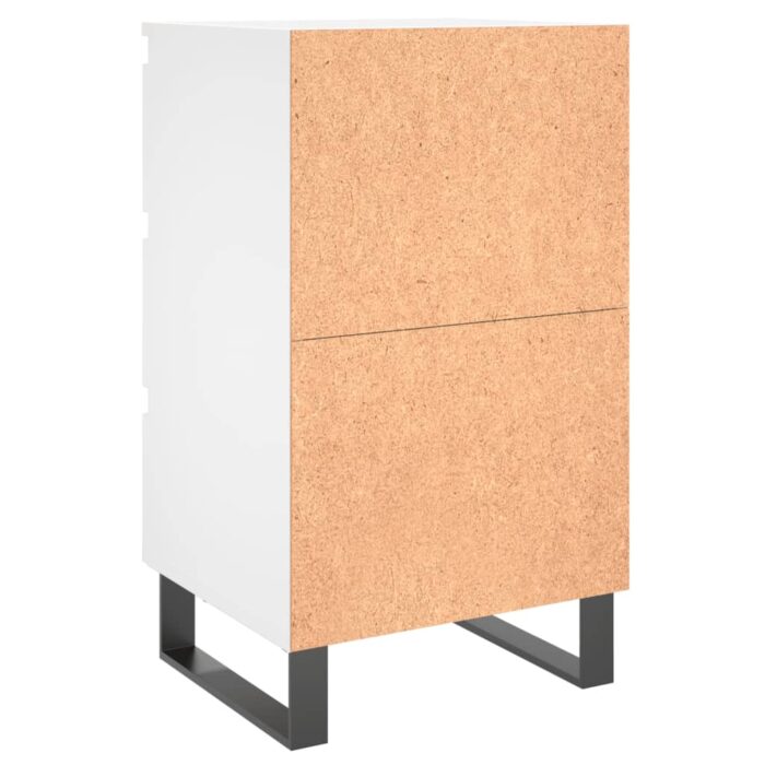 Tables de chevet 2 pcs blanc 40x35x69 cm bois d’ingénierie – Image 6