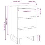 Tables de chevet 2 pcs blanc 40x35x69 cm bois d’ingénierie – Image 9