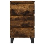 Tables de chevet 2 pcs chêne fumé 40x35x69 cm bois ingénierie – Image 3
