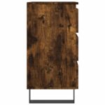 Tables de chevet 2 pcs chêne fumé 40x35x69 cm bois ingénierie – Image 5