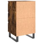 Tables de chevet 2 pcs chêne fumé 40x35x69 cm bois ingénierie – Image 6