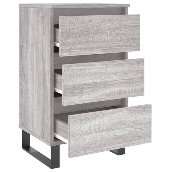 Tables de chevet 2 pcs sonoma gris 40x35x69 cm bois ingénierie – Image 4