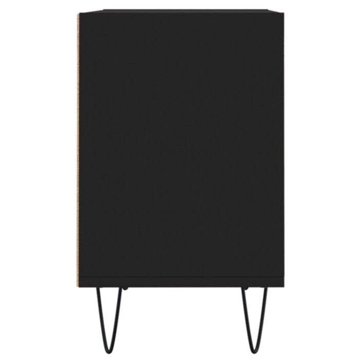 Meuble TV noir 69,5 x 30 x 50 cm bois d'ingénierie – Image 3