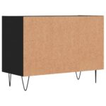 Meuble TV noir 69,5 x 30 x 50 cm bois d'ingénierie – Image 4