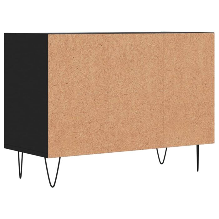 Meuble TV noir 69,5 x 30 x 50 cm bois d'ingénierie – Image 4