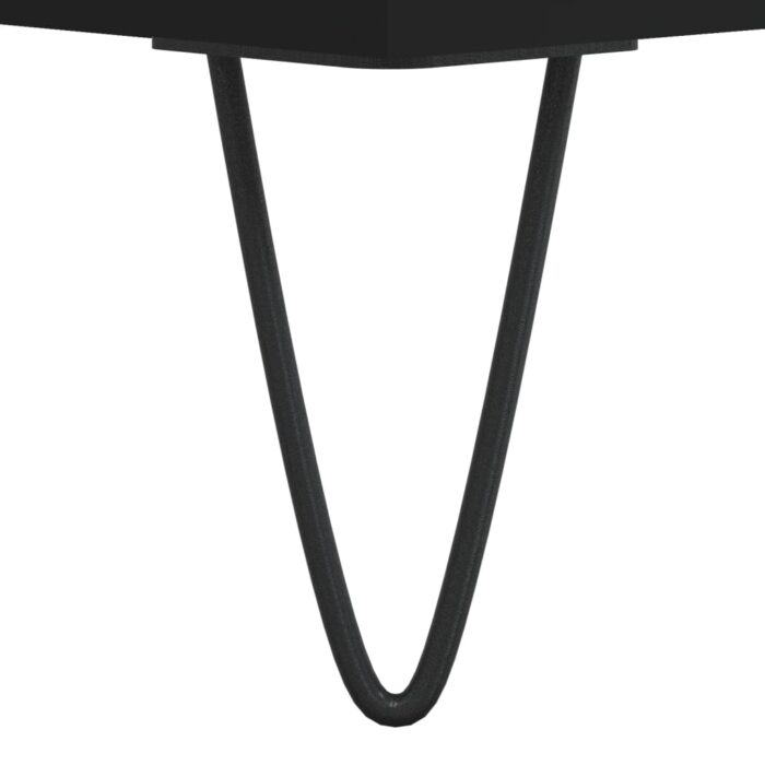 Meuble TV noir 69,5 x 30 x 50 cm bois d'ingénierie – Image 5
