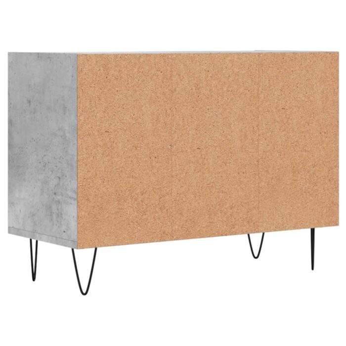 Meuble TV gris béton 69,5x30x50 cm bois d'ingénierie – Image 4