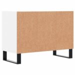 Meuble TV blanc 69,5 x 30 x 50 cm bois d'ingénierie – Image 4