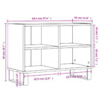 Meuble TV blanc 69,5 x 30 x 50 cm bois d'ingénierie – Image 7