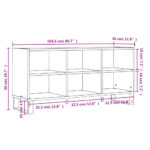 Meuble TV gris béton 103,5x30x50 cm bois d'ingénierie – Image 7