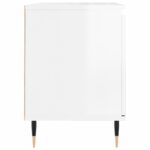 Meuble TV blanc brillant 104x35x50 cm bois d'ingénierie – Image 5