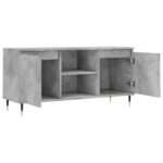 Meuble TV gris béton 104x35x50 cm bois d'ingénierie – Image 4