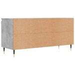 Meuble TV gris béton 104x35x50 cm bois d'ingénierie – Image 6