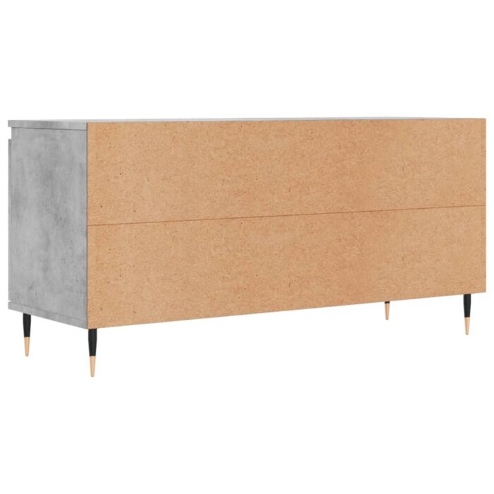 Meuble TV gris béton 104x35x50 cm bois d'ingénierie – Image 6