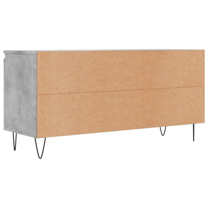 Meuble TV gris béton 104x35x50 cm bois d'ingénierie – Image 6