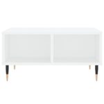 Table basse blanc 60x60x30 cm bois d'ingénierie – Image 2
