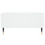 Table basse blanc 60x60x30 cm bois d'ingénierie – Image 3