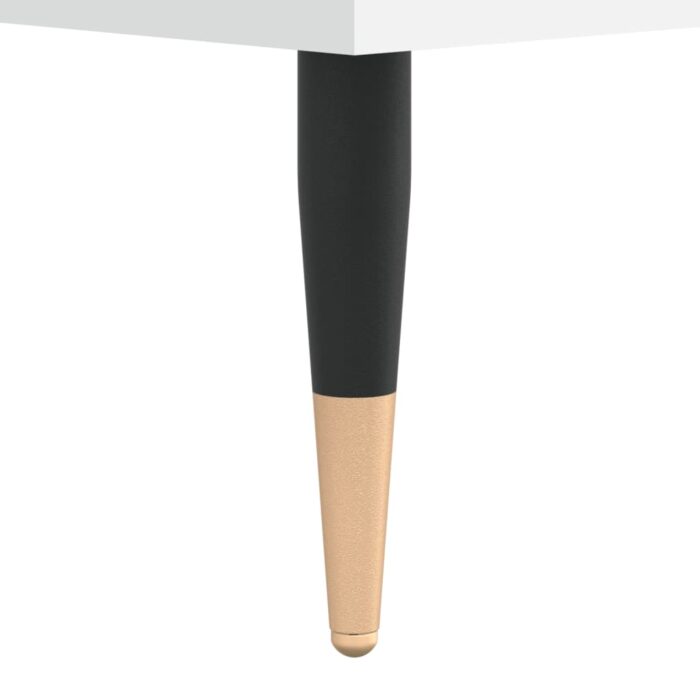 Table basse blanc 60x60x30 cm bois d'ingénierie – Image 4