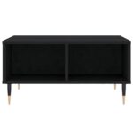 Table basse noir 60x60x30 cm bois d'ingénierie – Image 2