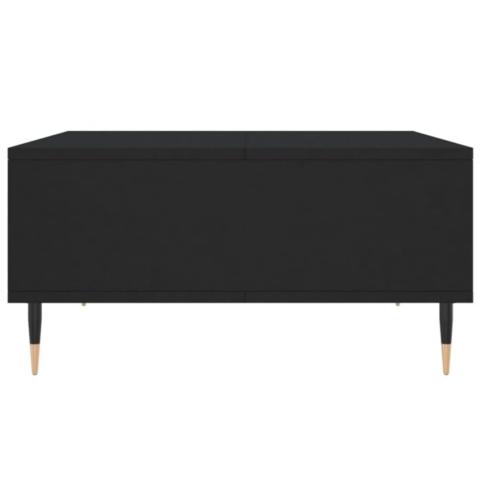 Table basse noir 60x60x30 cm bois d'ingénierie – Image 3