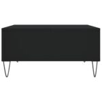 Table basse noir 60x60x30 cm bois d'ingénierie – Image 3