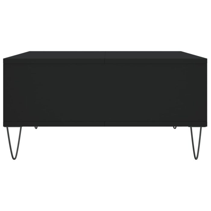 Table basse noir 60x60x30 cm bois d'ingénierie – Image 3