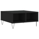Table basse noir 60x60x30 cm bois d'ingénierie – Image 4