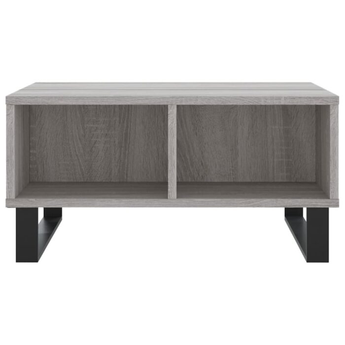 Table basse sonoma gris 60x60x30 cm bois d'ingénierie – Image 2