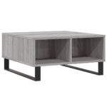 Table basse sonoma gris 60x60x30 cm bois d'ingénierie – Image 4