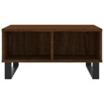 Table basse chêne marron 60x60x30 cm bois d'ingénierie – Image 2
