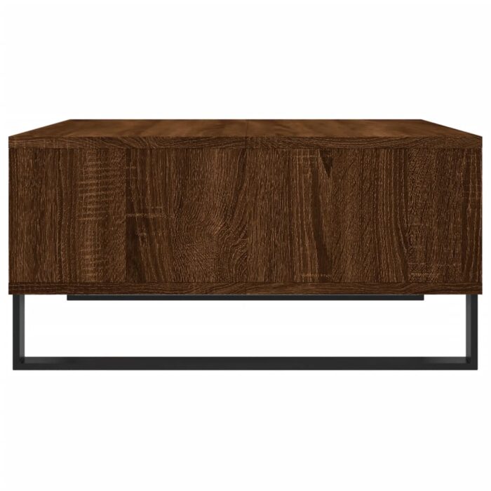 Table basse chêne marron 60x60x30 cm bois d'ingénierie – Image 3