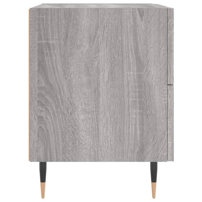Table de chevet sonoma gris 40x35x47,5 cm bois d’ingénierie – Image 5