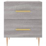 Tables de chevet 2 pcs sonoma gris 40x35x47,5 cm – Image 4