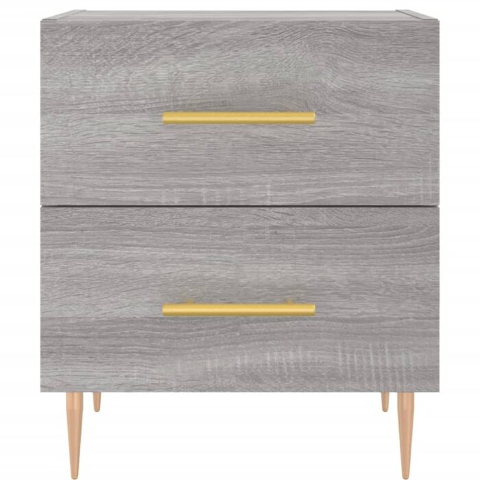 Tables de chevet 2 pcs sonoma gris 40x35x47,5 cm – Image 4