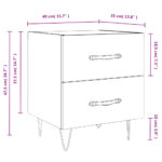 Tables de chevet 2 pcs chêne sonoma 40x35x47,5 cm – Image 11