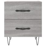 Tables de chevet 2 pcs sonoma gris 40x35x47,5 cm – Image 4