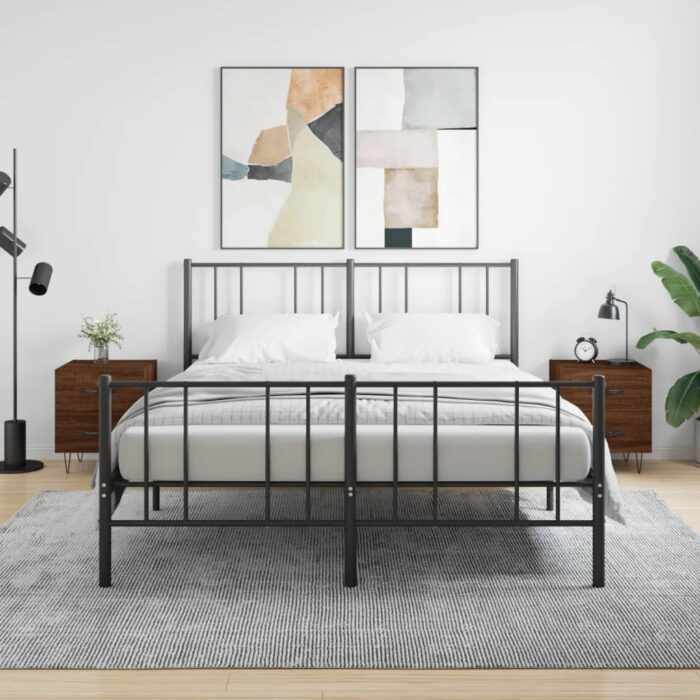 Tables de chevet 2 pcs chêne marron 40x35x47,5 cm – Image 1