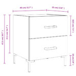 Tables de chevet 2 pcs blanc brillant 40x35x47,5 cm – Image 11