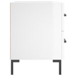 Tables de chevet 2 pcs blanc brillant 40x35x47,5 cm – Image 5