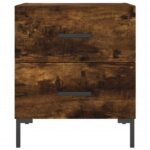 Tables de chevet 2pcs chêne fumé 40x35x47,5cm bois d’ingénierie – Image 4