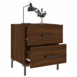 Tables de chevet 2 pcs chêne marron 40x35x47,5 cm – Image 2