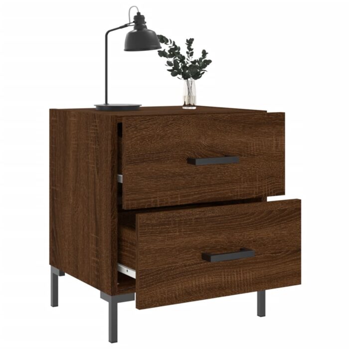 Tables de chevet 2 pcs chêne marron 40x35x47,5 cm – Image 2